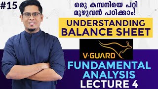 Balance Sheet  How to Read and Analyze Fundamental Analysis 4  Learn Stock Market Malayalam Ep 15 [upl. by Nager212]