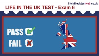 🇬🇧 Life in the UK Exam 6  British Citizenship practice tests 🇬🇧 [upl. by Relda]