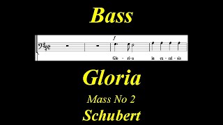 Schubert  D167  Mass No2 in G 2Gloria  Bass [upl. by Kcaz]