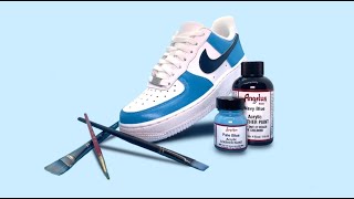 How to Custom Paint Air Force 1s Tutorial Easy InDepth [upl. by Yelsgnik]