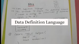 DATA DEFINITION LANGUAGE WITH EXAMPLES DDL COMMANDS [upl. by Pettiford]