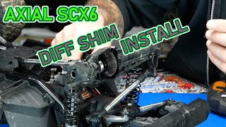 AXIAL SCX6 RTR DIFFERENTIAL SHIM INSTALL [upl. by Nosnevets]