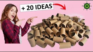 DE 20 MANUALIDADES GENIALES CON ROLLOS DE PAPEL HIGIÉNICO RECICLAJE [upl. by Dunton]