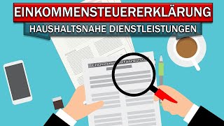 Steuererklärung 2020 Anlage Haushaltsnahe Aufwendungen [upl. by Urissa]