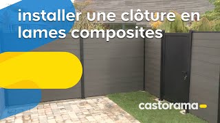 Installer une clôture en lames composites Castorama [upl. by Yartnoed]