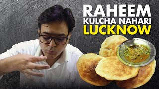 Raheem Kulcha Nahari Lucknow  Lucknow Nahari  Lucknow Street Food [upl. by Ainod]