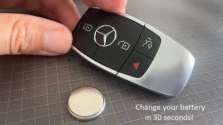 How to change the Key Fob Battery on 2017  2020 Mercedes [upl. by Ayocat720]