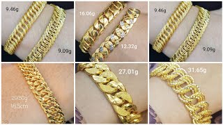 Gold bracelets with weight Mens bracelet designs [upl. by Desi]