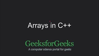 C Programming Language Tutorial  Introduction to Arrays in C  GeeksforGeeks [upl. by Analeh]