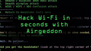 Hacking WiFi in Seconds with Airgeddon amp Parrot Security OS Tutorial [upl. by Lehsar487]