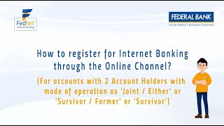 How to register for Internet Banking through the online channel For Joint or ES or FS accounts [upl. by Anead]