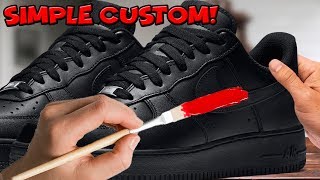 EASY Custom BLACK AIR FORCE 1s [upl. by Higginbotham970]