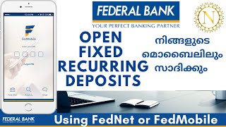 Open Fixed and Recurring Deposit Using FedNet or FedMobile [upl. by Maurene326]