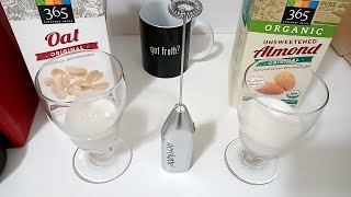 Oat Milk vs Almond Milk part 2 Frothing Test [upl. by Fonville]