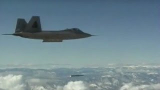 US Air Force F22 Missile Launch [upl. by Evatsug]