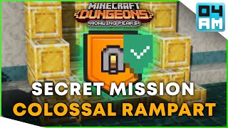 How To UNLOCK COLOSSAL RAMPART New SECRET Mission in Minecraft Dungeons Howling Peaks DLC [upl. by Klenk]