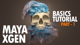 Maya Xgen Basics Tutorial Part  1 [upl. by Aicena]