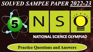 CLASS 5  NSO 202223  National Science Olympiad Exam  Solved Sample Paper  Olympiad Preparation [upl. by Jinny]