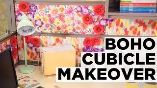 Colorful Boho Cubicle Makeover  HGTV [upl. by Noble497]