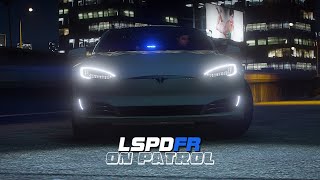 Tesla Model S Police Car LSPDFR  1186 [upl. by Allebram]