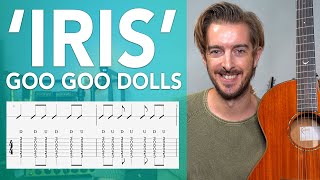 IRIS Guitar Lesson Tutorial  Goo Goo Dolls  Standard tuning open chords [upl. by Radack]