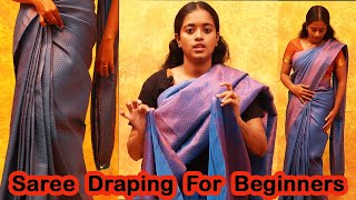 Saree Draping For Beginners  EASY HACKS  SD vlogs [upl. by Tnecnev]