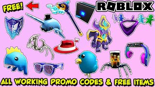 ALL WORKING PROMO CODES AND FREE ITEMS IN ROBLOX  NEARLY 100 ITEMS FOR FREE [upl. by Ardnu]