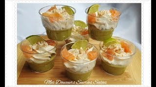 Verrine Avocat Saumon [upl. by Ennairek]