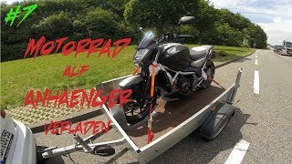 WerkstattTutorial  Motorrad auf Anhänger transportieren  Stema Anhänger  Honda Nc750s  Mr Moto [upl. by Siravrat865]