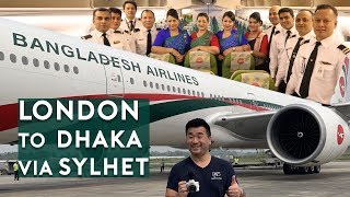 Biman Bangladesh B777300ER London to Dhaka Trip Report Part 1 [upl. by Llesirg223]