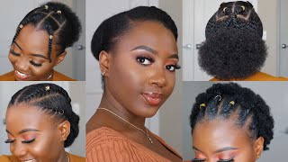 4C Hairstyles For Short Hair  Perfect for school amp work 👸🏿 [upl. by Bj]