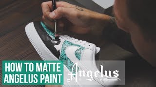 Custom Nike Air Force 1  How to Matte Angelus Paint [upl. by Vita668]