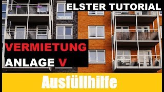 Anlage V   Elster Tutorial  Steuererklärung selber machen [upl. by Ahsropal]