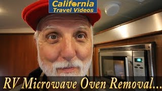 RV Microwave Oven Removal Repair amp Replacement  Part 1 [upl. by Alexina]