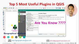 Top 5 Most Useful Plugins in QGIS  Install QGIS Plugins [upl. by Iniretake]