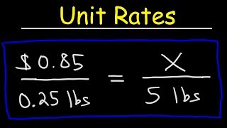 Unit Rates Ratios amp Proportions  Word Problems [upl. by Shorter722]