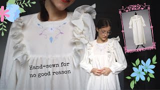 I Made An 1890s Nightgown  Hand Sewn Victorian PJs [upl. by Isadora657]