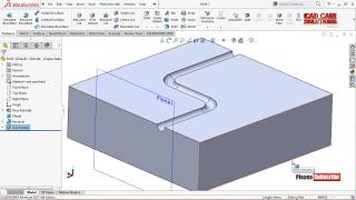 SolidWorks sweep Cut [upl. by Mariann]