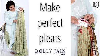 Learn the trick to make Perfect Pleats with SAREE PEGS Dolly Jain [upl. by Otsirc]