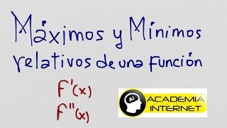 Máximos y mínimos relativos de una función [upl. by Naicad]