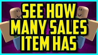 Roblox HOW TO SEE HOW MANY SALES AN ITEM HAS EASY  Roblox Item Sales Number Tutorial [upl. by Blaire]