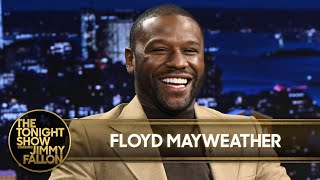 Floyd Mayweather Says Fighting Jake Paul Would Be quotToo Easyquot and Shows Jimmy How to Box Extended [upl. by Garap]