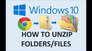 Windows 10  Unzip Files amp Folders  How to Extract a Zip File or Folder on MS Microsoft PC Explorer [upl. by Helmer]