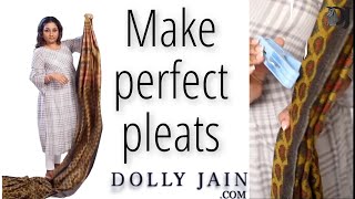 How to make PERFECT saree PLEATS  how to pre pleat your palla  quick hack tips for pleating [upl. by Bendicty]