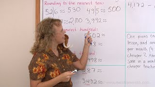 Rounding 4digit numbers  4th grade math [upl. by Noired]