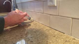 Quartz Countertop Caulking Removal and Replacement [upl. by Elmo]