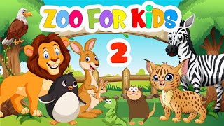 Animals At The Zoo  2  Learning About Zoo Animals  Vocabulary video for kids [upl. by Ecerahc]