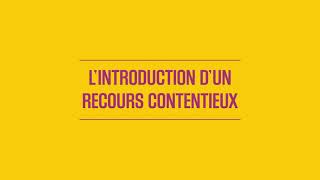 L introduction dun recours contentieux [upl. by Hsekar803]