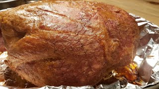 Cooking Whole smoked Ham for beginners [upl. by Arolf134]