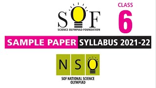 NSO Science Olympiad Class 6 Sample Paper 202122 [upl. by Naaman]